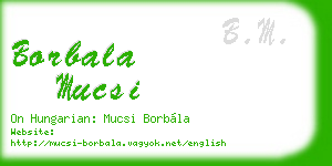 borbala mucsi business card