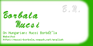 borbala mucsi business card